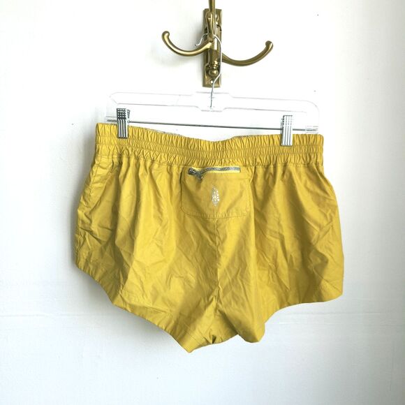 Free People Shorts Medium Yellow Lined Reflective Active Running Hot Girl Walk - Picture 2 of 13